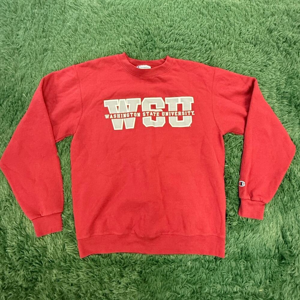 Washington State University Red Pullover Sweatshirt Sz Medium Unisex Y2K